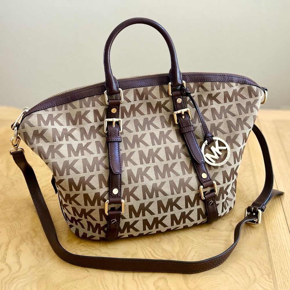 Michael Kors Bag Satchel Canvas Logo